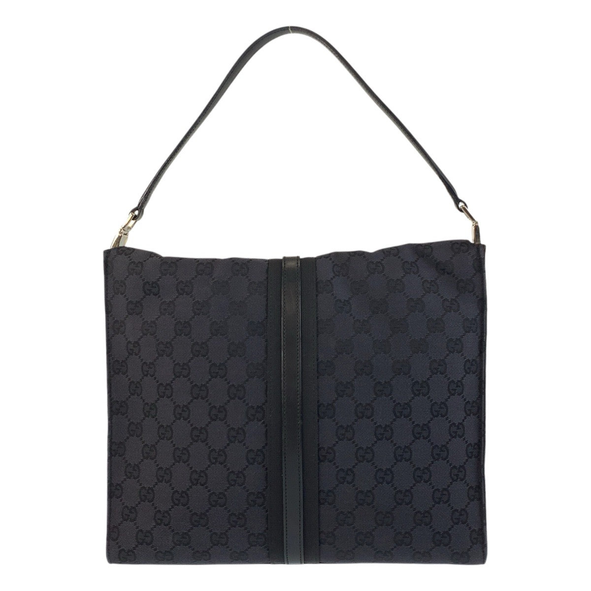 GUCCI Shoulder Bag 001 3355 GG canvas, leather Black SilverMetal Shoulder Bag handbag Jackie Women