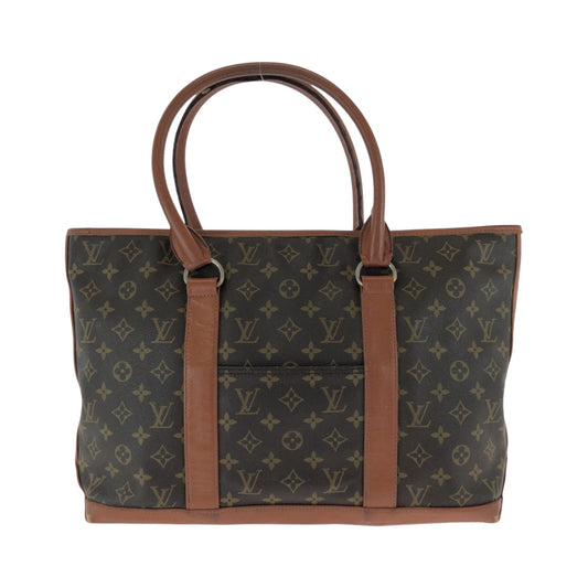 LOUIS VUITTON Tote Bag M42425 PVC Brown Gold Metal Tote Bag Shoulder Bag Monogram suck weekend mens