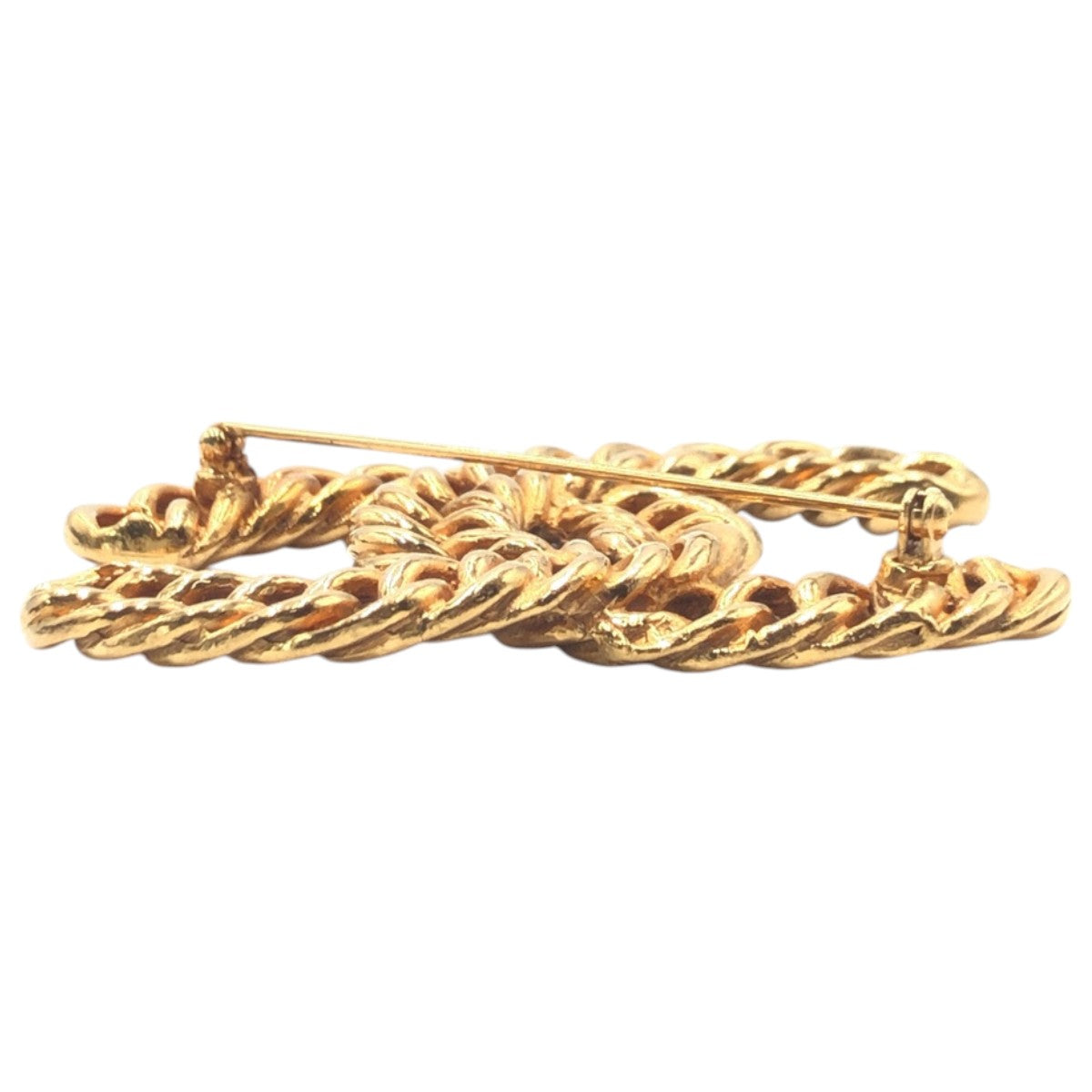 CHANEL Brooch metal gold Big Chain COCO Mark Women