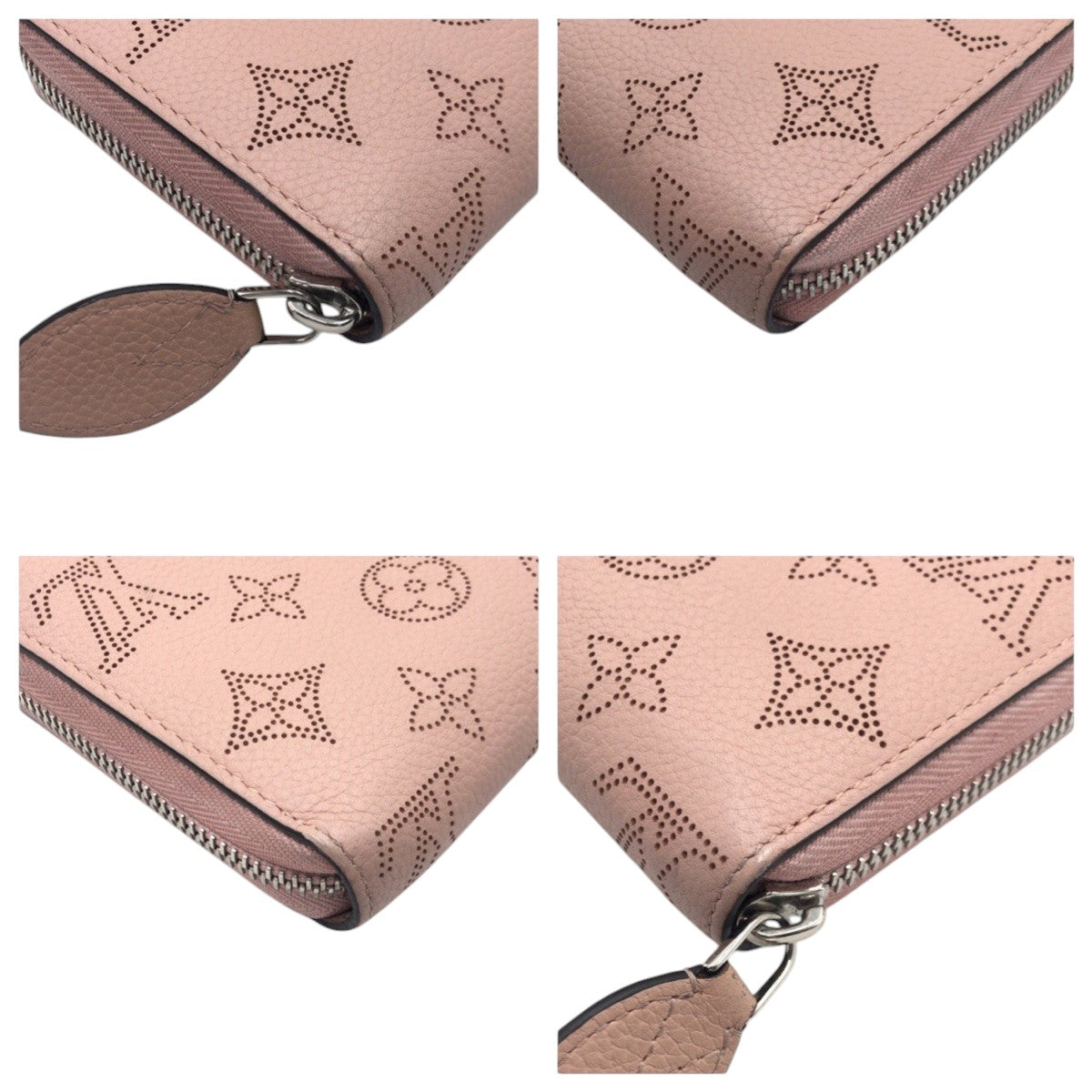 LOUIS VUITTON Long Wallet Purse M61868 leather Pink magnolia Long Wallet Purse Monogram Mahina Zippy Wallet Women
