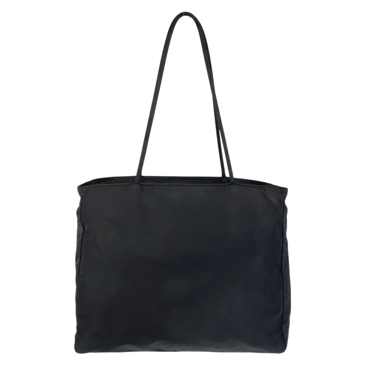 PRADA Tote Bag Nylon Black SilverMetal Tote Bag Shoulder Bag Test Triangle With logo Women
