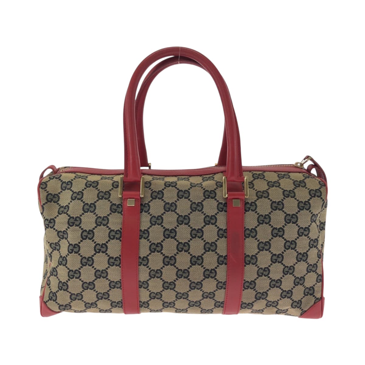 GUCCI Handbag 000 0846 GG canvas Beige Red Gold Metal Handbags Mini Boston Duffel bag Women