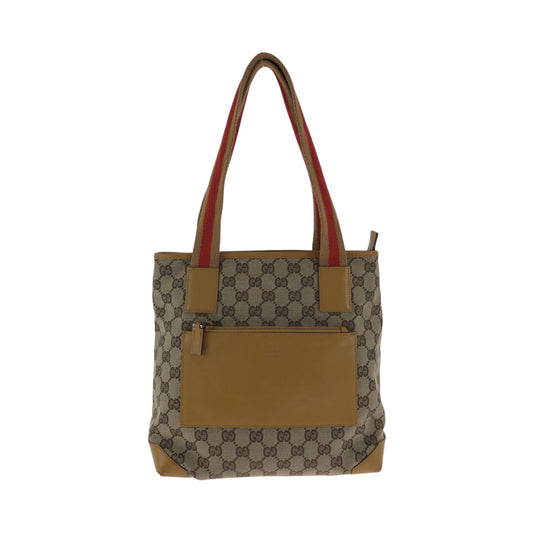 GUCCI Handbag 019 0402 GG canvas Beige Camel Orange SilverMetal Handbag Tote Bag Women