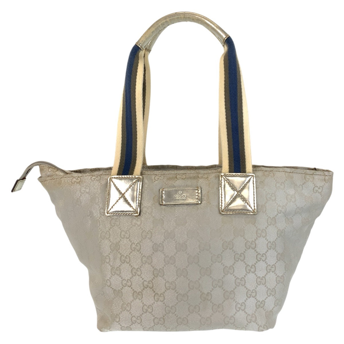 GUCCI Tote Bag 131230 GG canvas Silver Tote Bag Shoulder Bag Sherry line Women