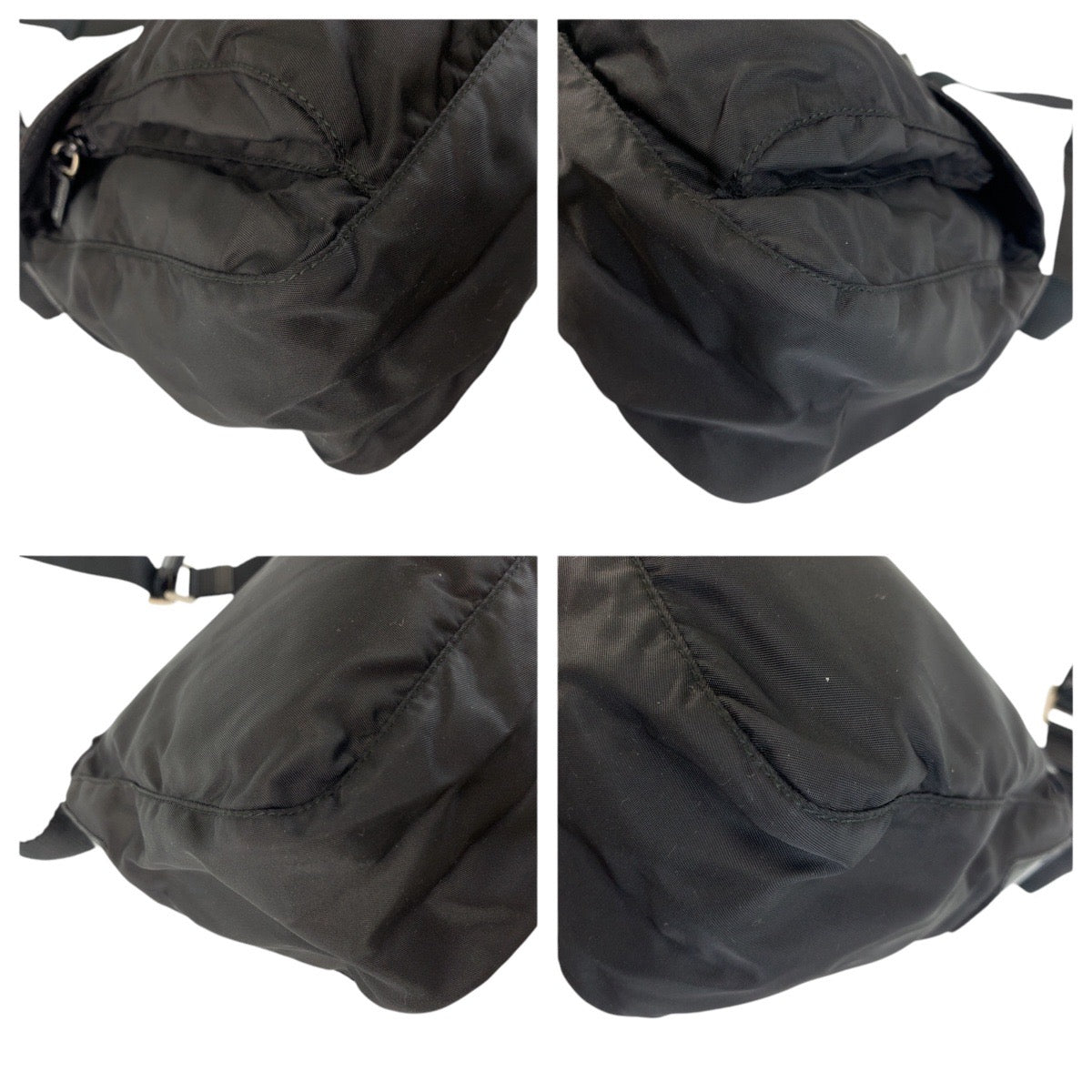 PRADA Shoulder Bag Nylon, Leather Black SilverMetal Shoulder Bag pochette Test Triangle With logo Women