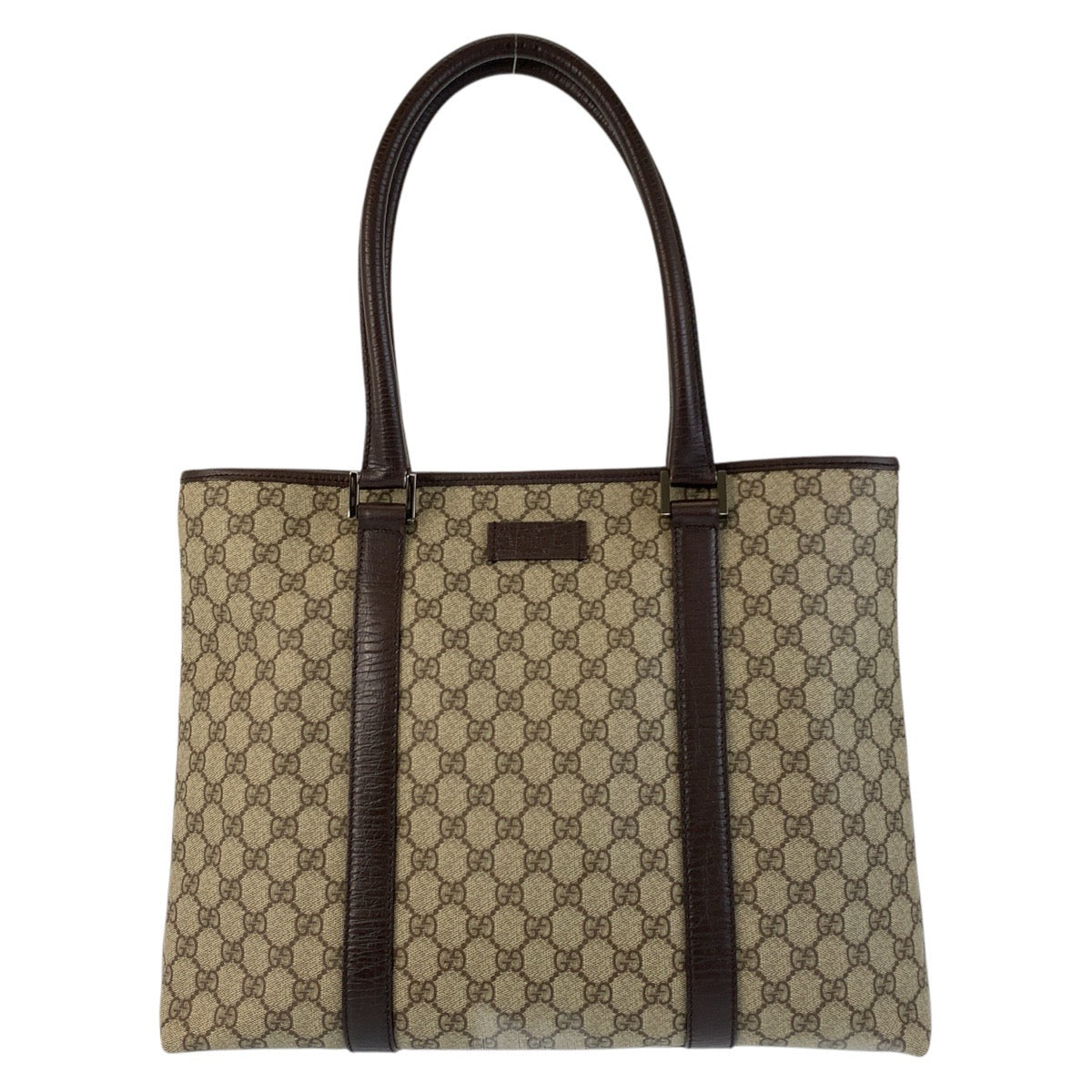 GUCCI Tote Bag 114288 GG Supreme canvas, leather Beige brown Tote Bag Shoulder Bag Women
