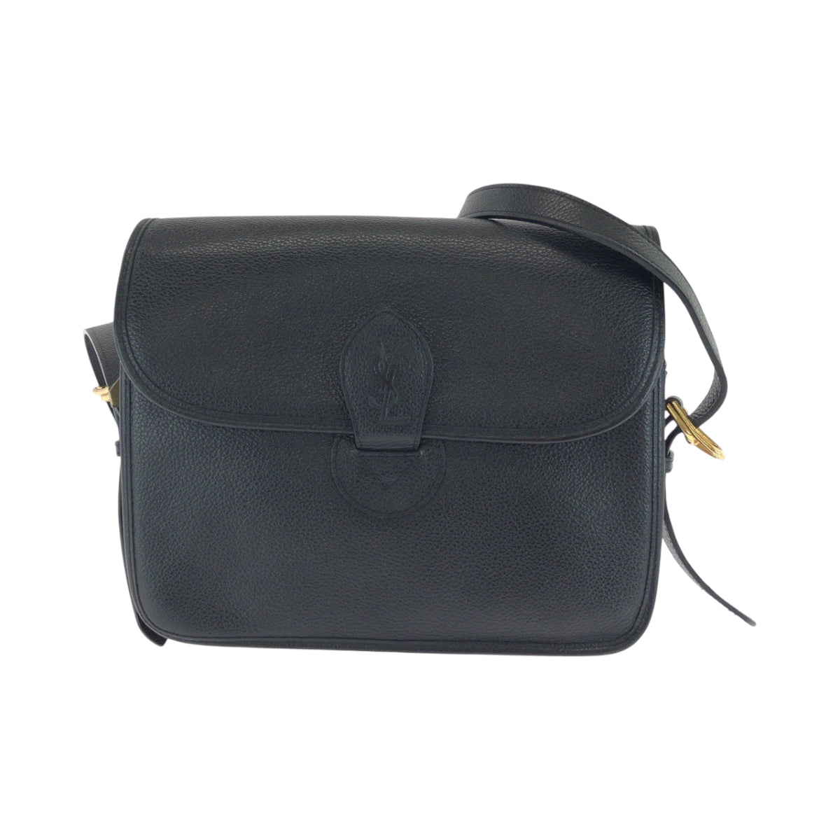 Yves Saint Laurent Shoulder Bag leather Black GoldMetal Shoulder Bag pochette YSL Women