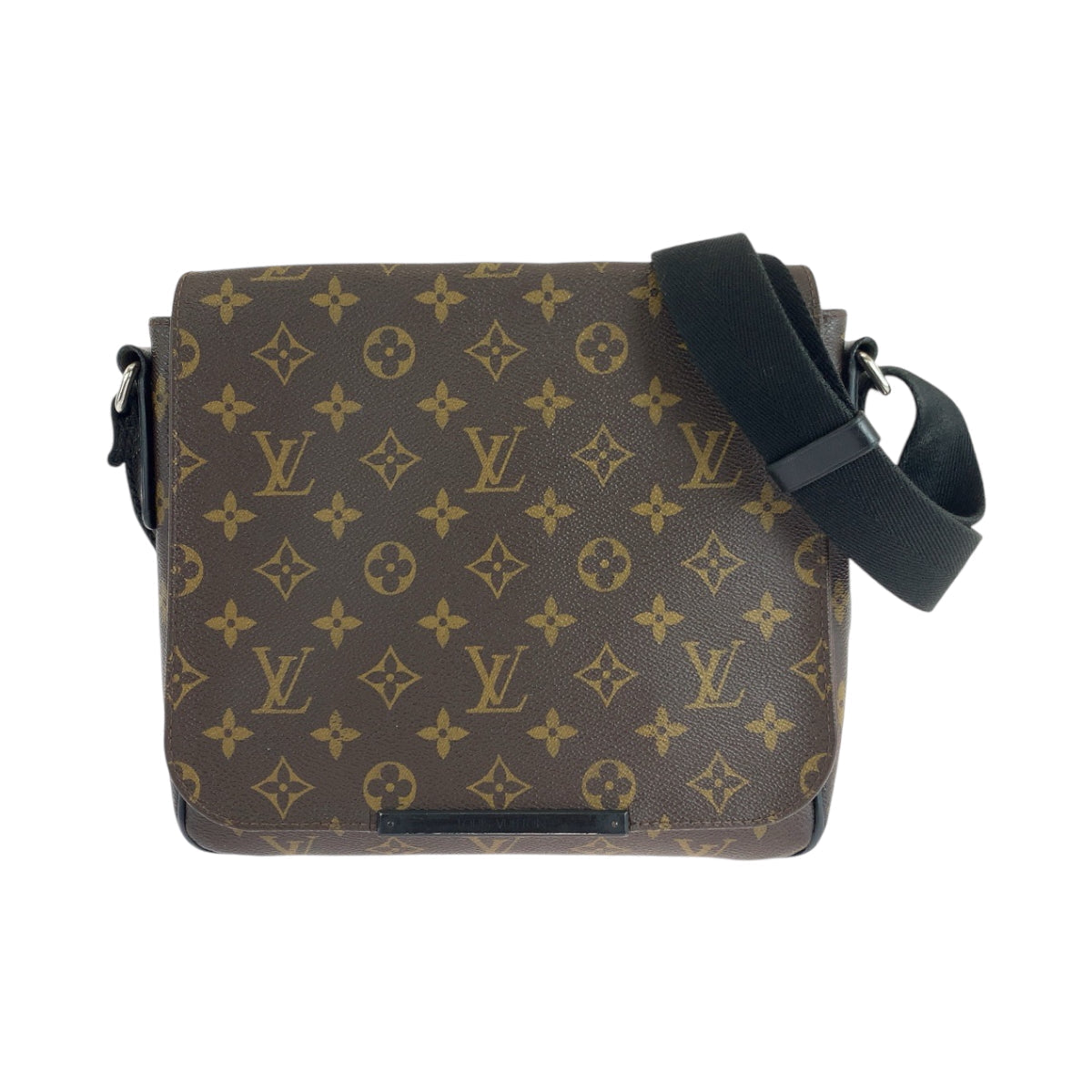 LOUIS VUITTON Shoulder Bag M40935 PVC Brown Black SilverMetal Shoulder Bag Monogram Macasa District PM Women