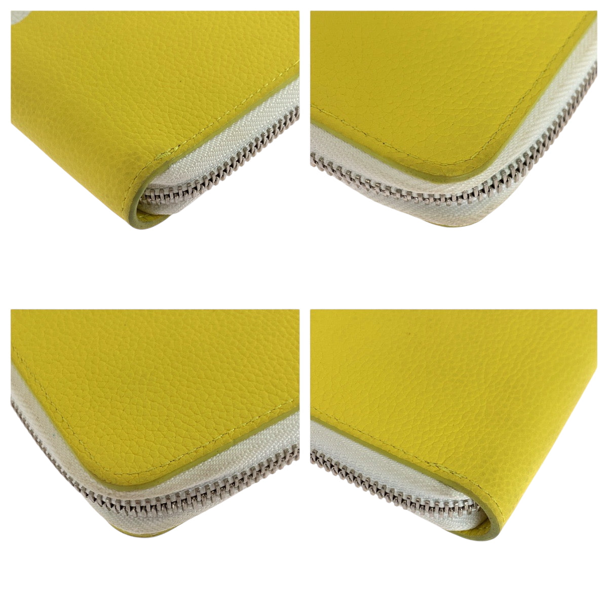 LOUIS VUITTON Long Wallet Purse M80852 leather Yellow White SilverMetal Long Wallet Purse Zip Around Everyday LV Zippy Wallet Vertical mens