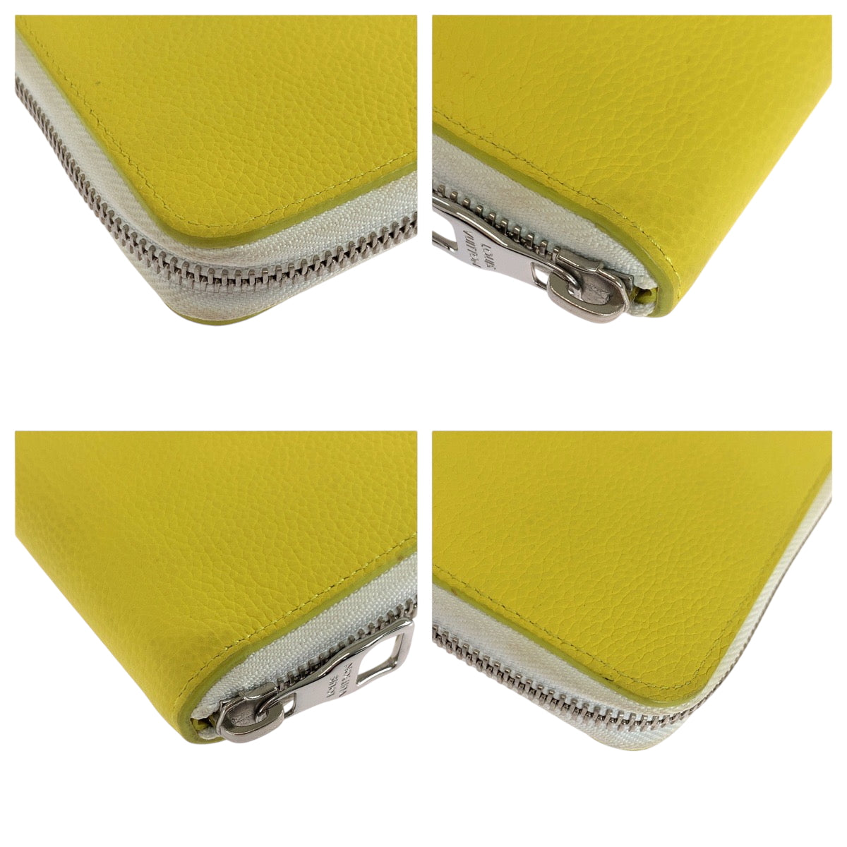 LOUIS VUITTON Long Wallet Purse M80852 leather Yellow White SilverMetal Long Wallet Purse Zip Around Everyday LV Zippy Wallet Vertical mens