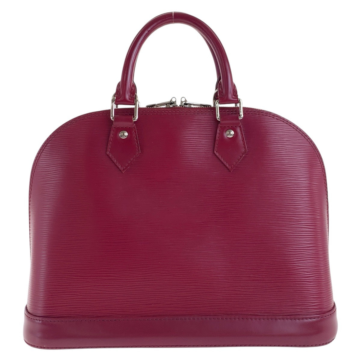 LOUIS VUITTON Handbag M40490 leather Fuchsia Wine Red Bordeaux SilverMetal Epi Alma Women