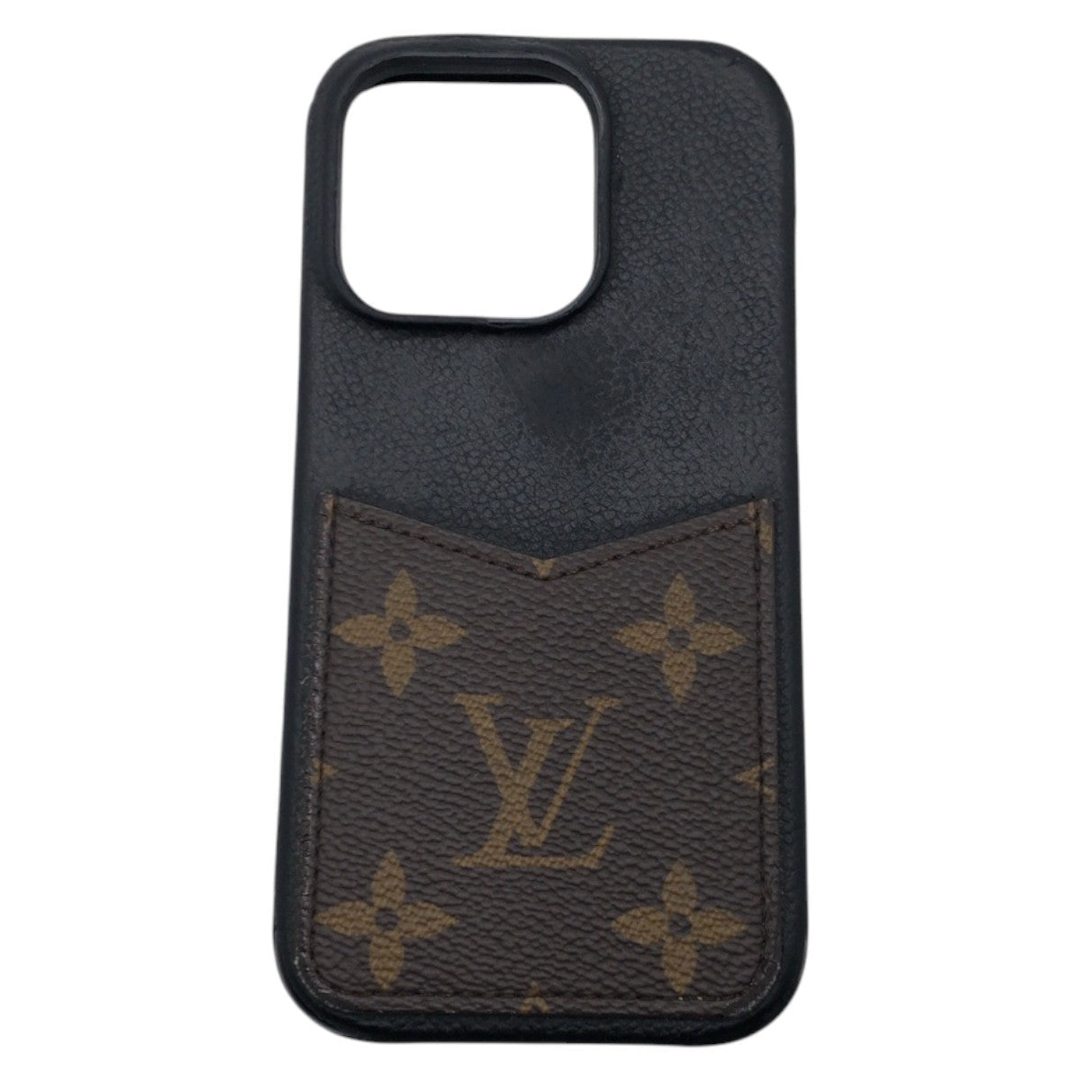 LOUIS VUITTON iPhone case leather Black brown Monogram