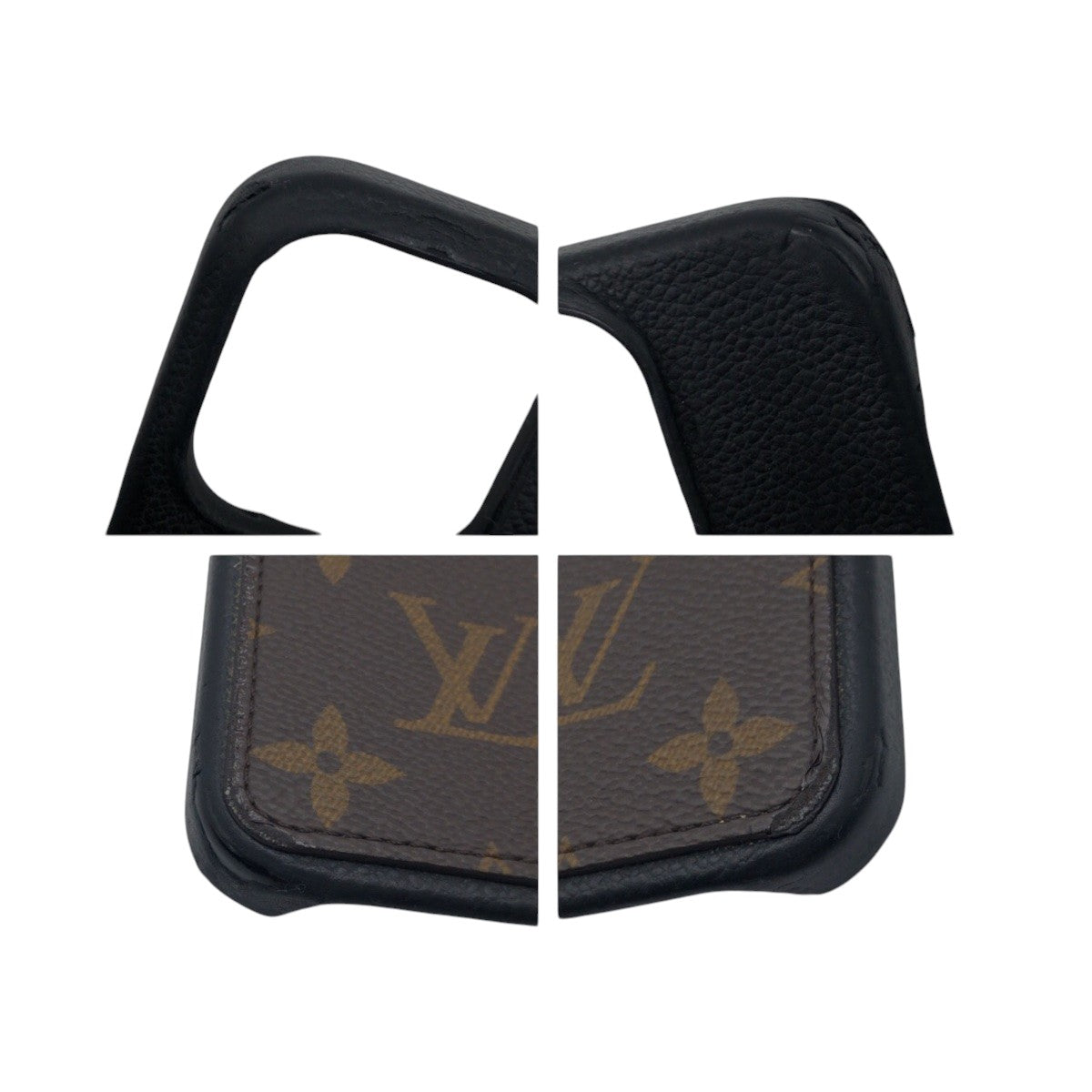 LOUIS VUITTON iPhone case leather Black brown Monogram