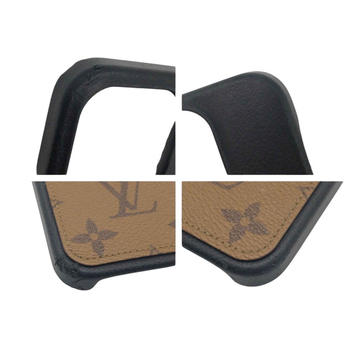 LOUIS VUITTON iPhone case M82889 leather Black, Camel Monogram