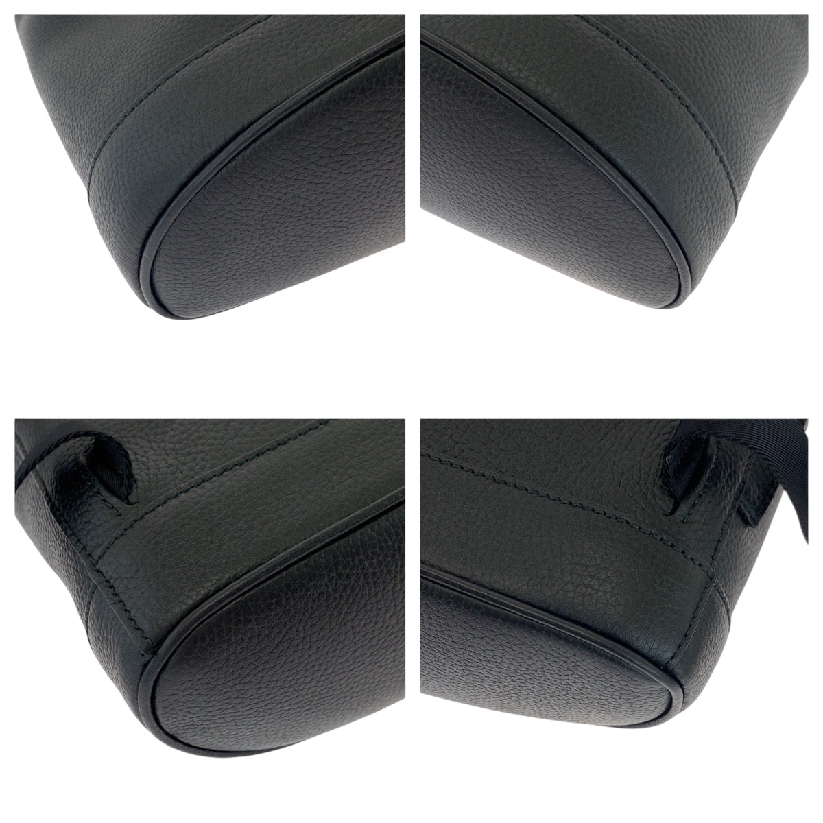 GUCCI Backpack 816750 leather Black SilverMetal medium