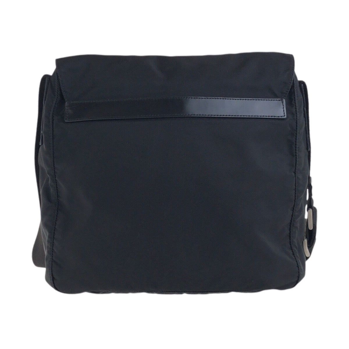 PRADA Shoulder Bag Nylon, Leather Black SilverMetal Shoulder Bag pochette Test Triangle With logo Women