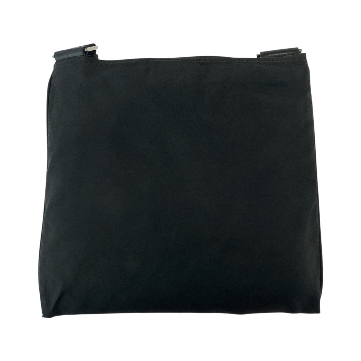 PRADA Shoulder Bag Nylon Black SilverMetal Test Triangle With logo Women