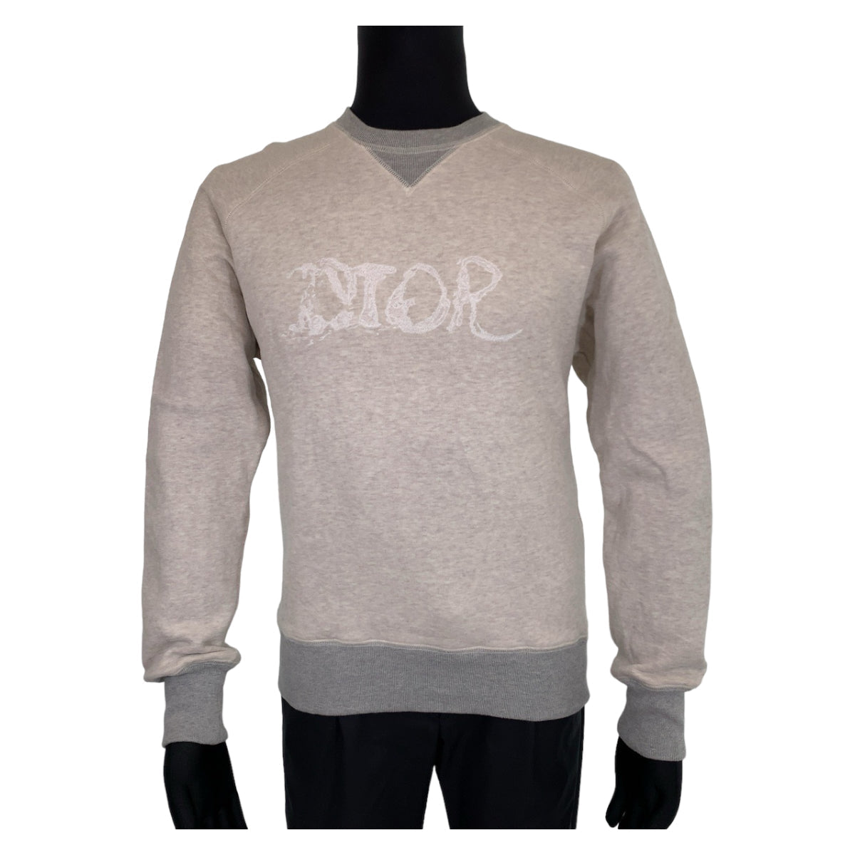 Dior sweat 143J684C0736 cotton gray gray white white Peter Doig logo embroidery XS