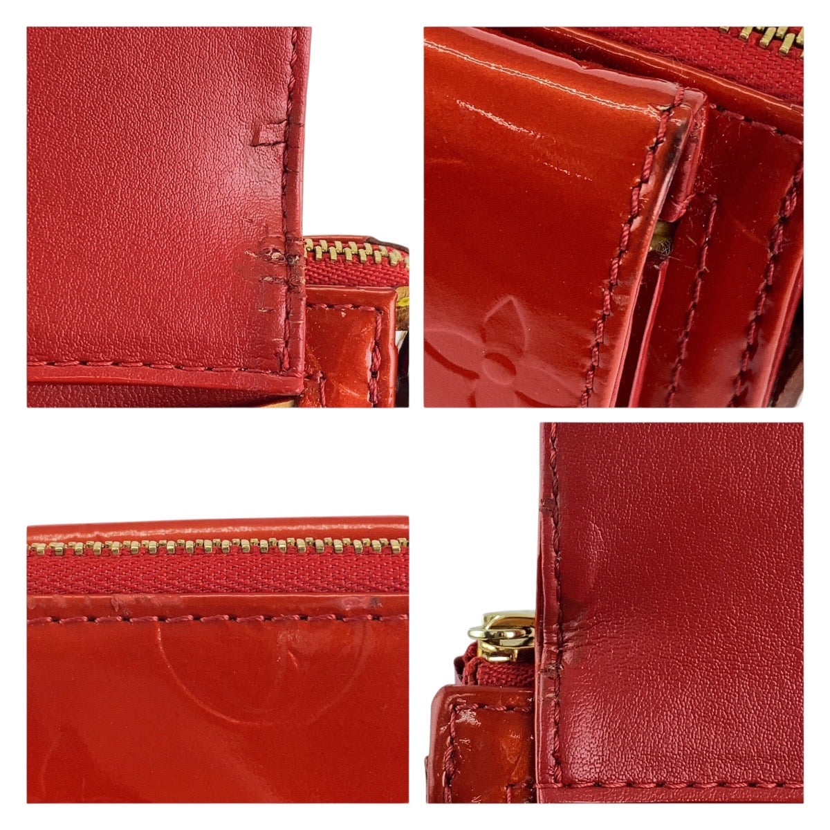 LOUIS VUITTON Shoulder Bag M91137 enamel Rouge Gold Metal Shoulder Bag Monogram Vernis Motto Women