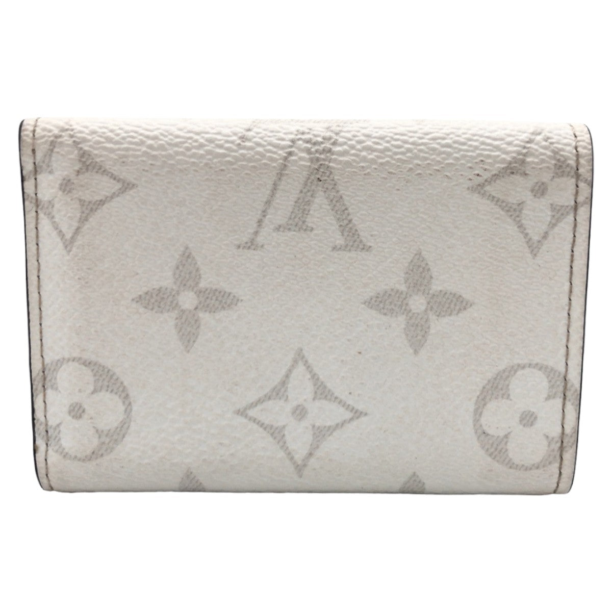 LOUIS VUITTON Tri-fold wallet M30899 PVC Optic White SilverMetal Wallet Taiga rama Discovery compact wallet Women