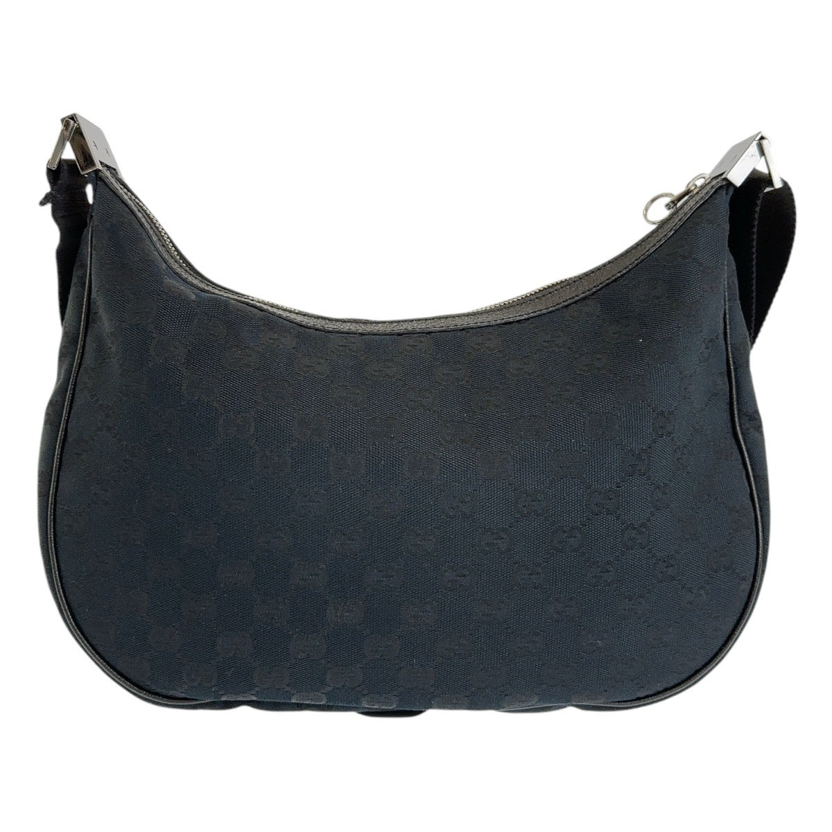 GUCCI Shoulder Bag 122790 GG canvas Black SilverMetal Crossbody Shoulder Bag Women