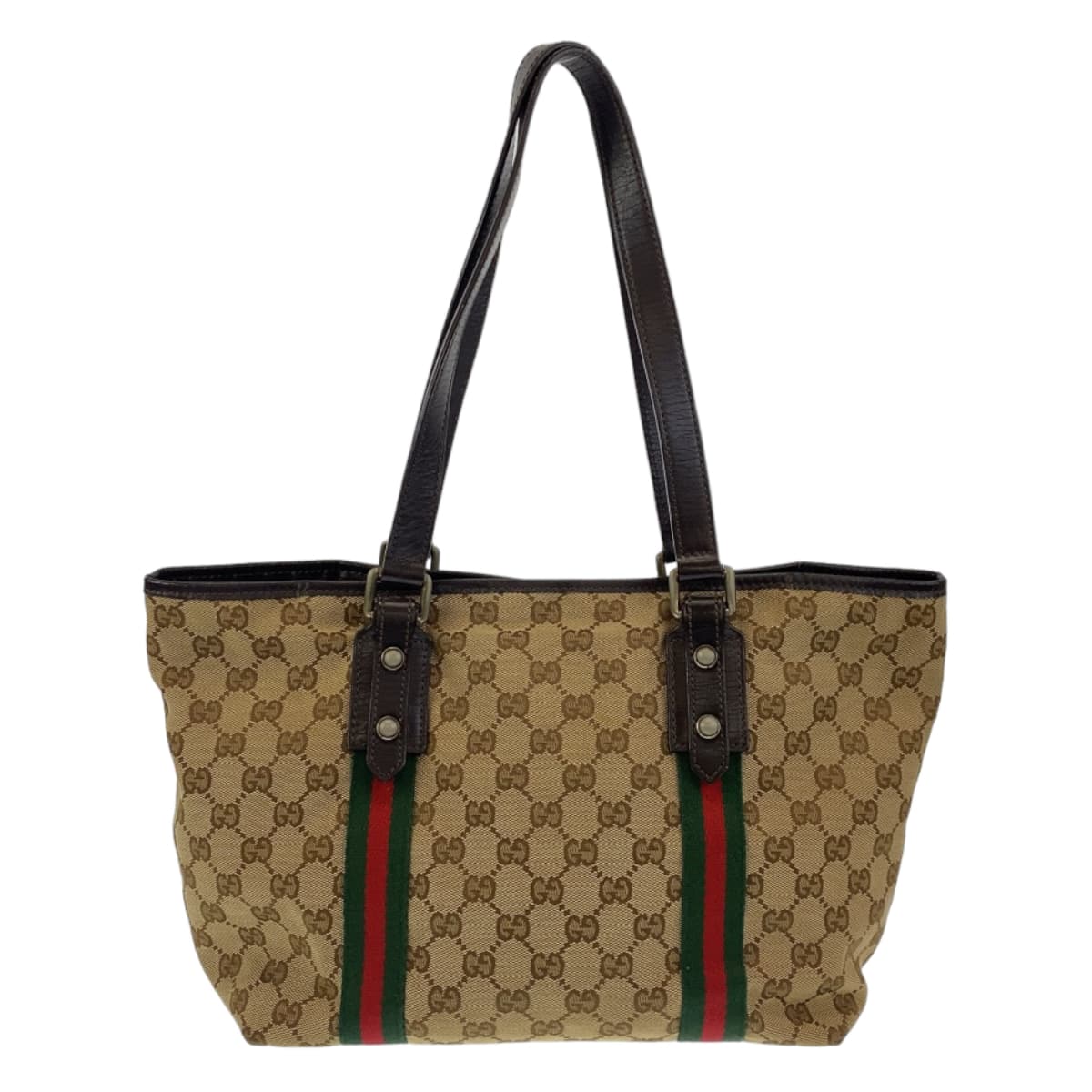 GUCCI Tote Bag 137396 GG canvas Beige multicolor Tote Bag Shoulder Bag Sherry line Women