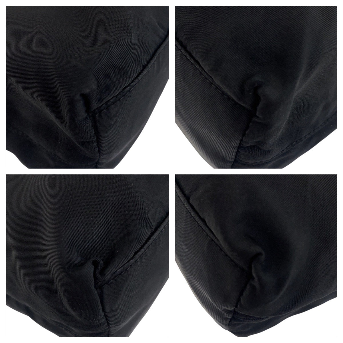 PRADA Tote Bag Nylon black Tote Bag Shoulder Bag Test Triangle With logo Women