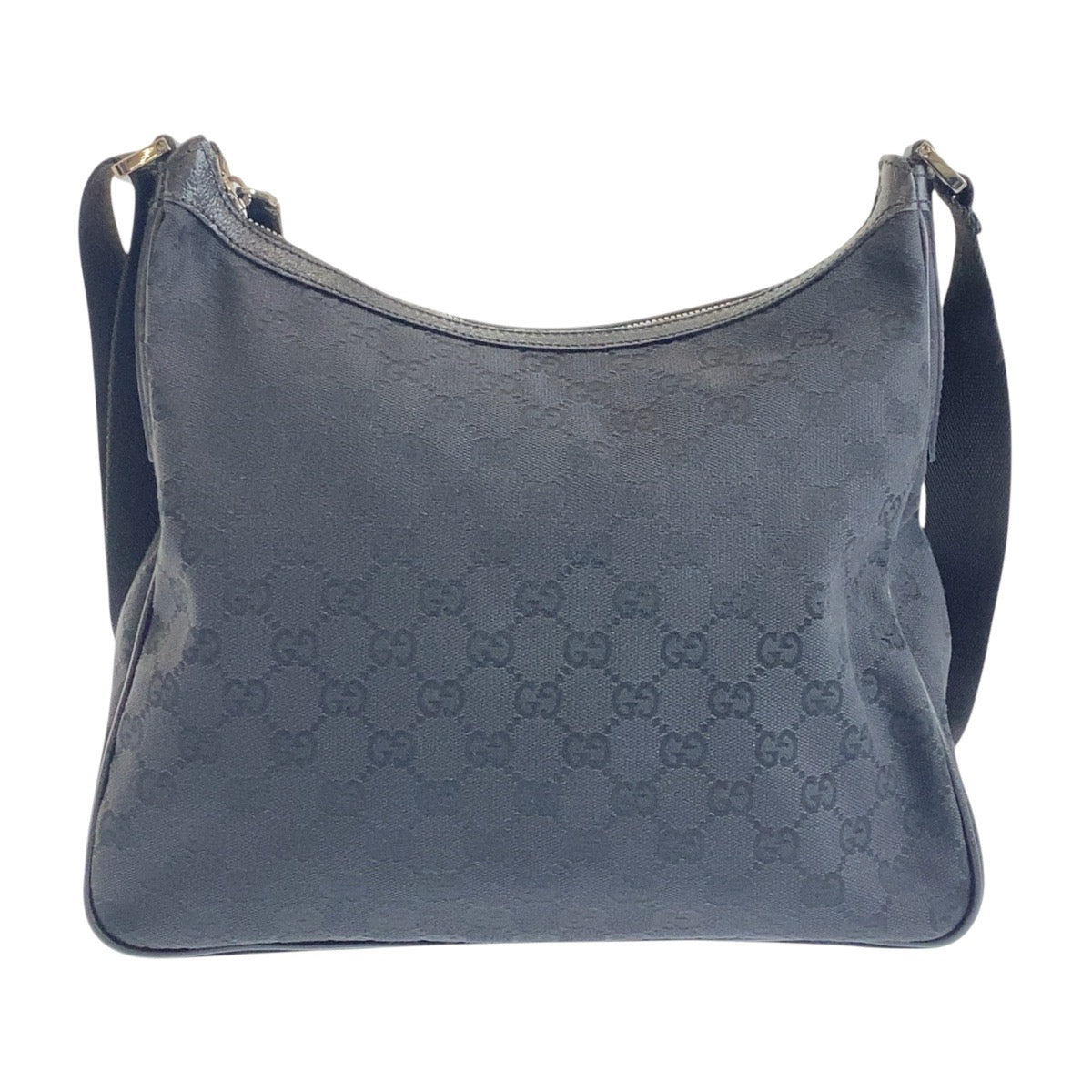 GUCCI Shoulder Bag 131211 GG canvas Black SilverMetal Crossbody Shoulder Bag Messenger Bag mens