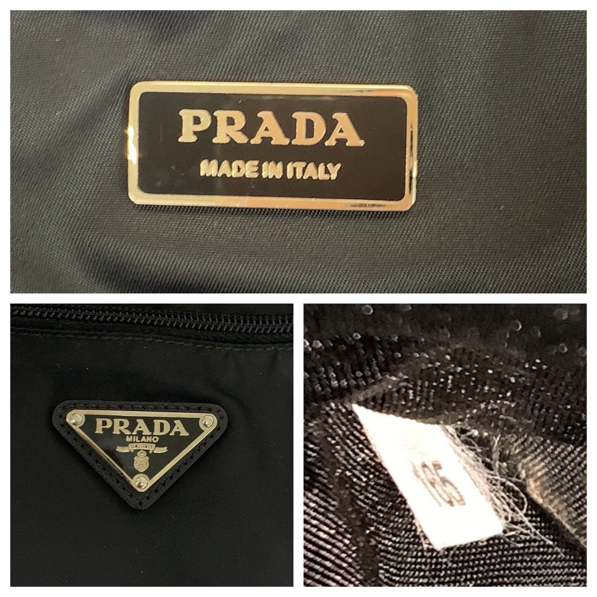 Prada Tessuto Triangle Logo Plate 2way Shoulder Bag
