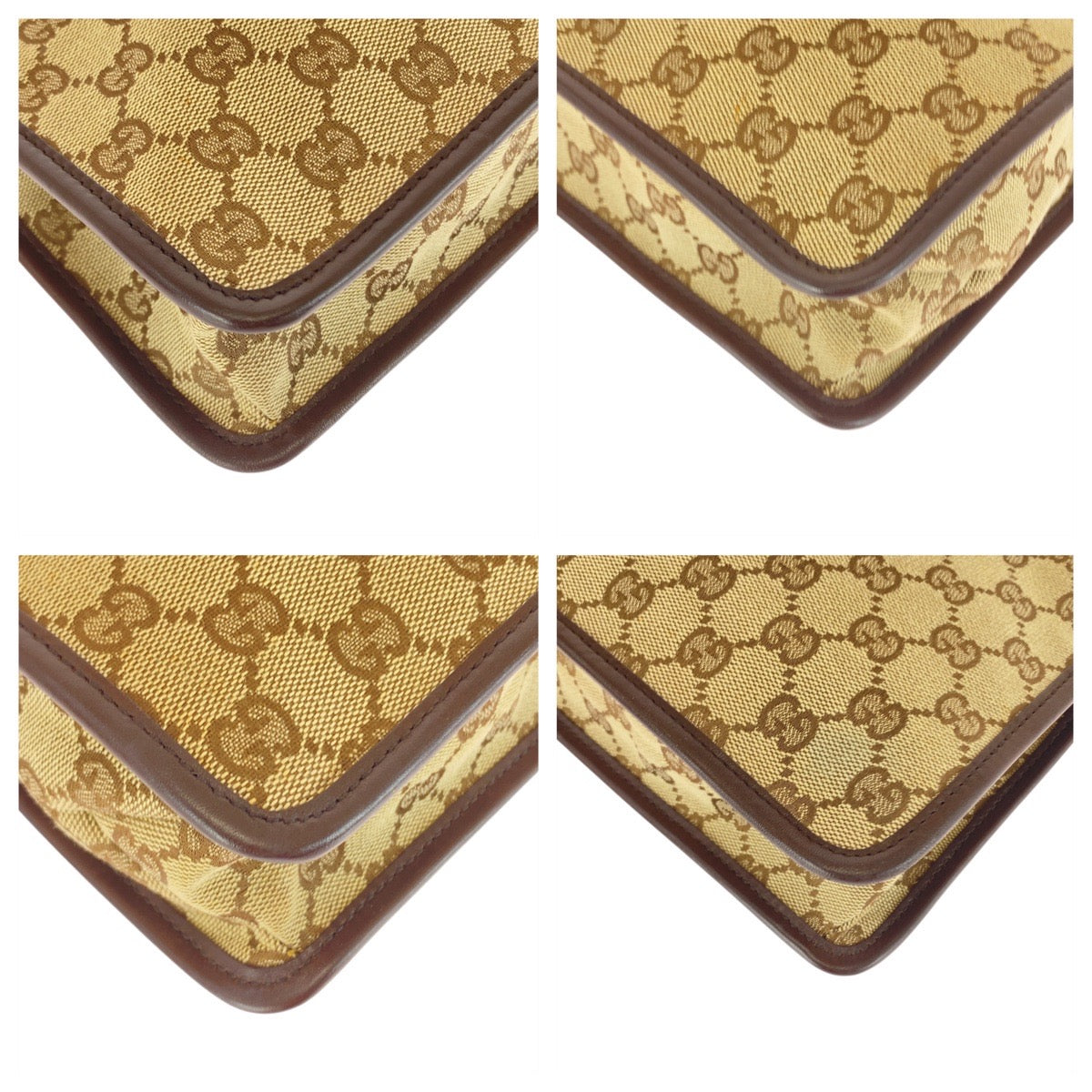 Gucci GG Canvas Leather Shoulder Bag
