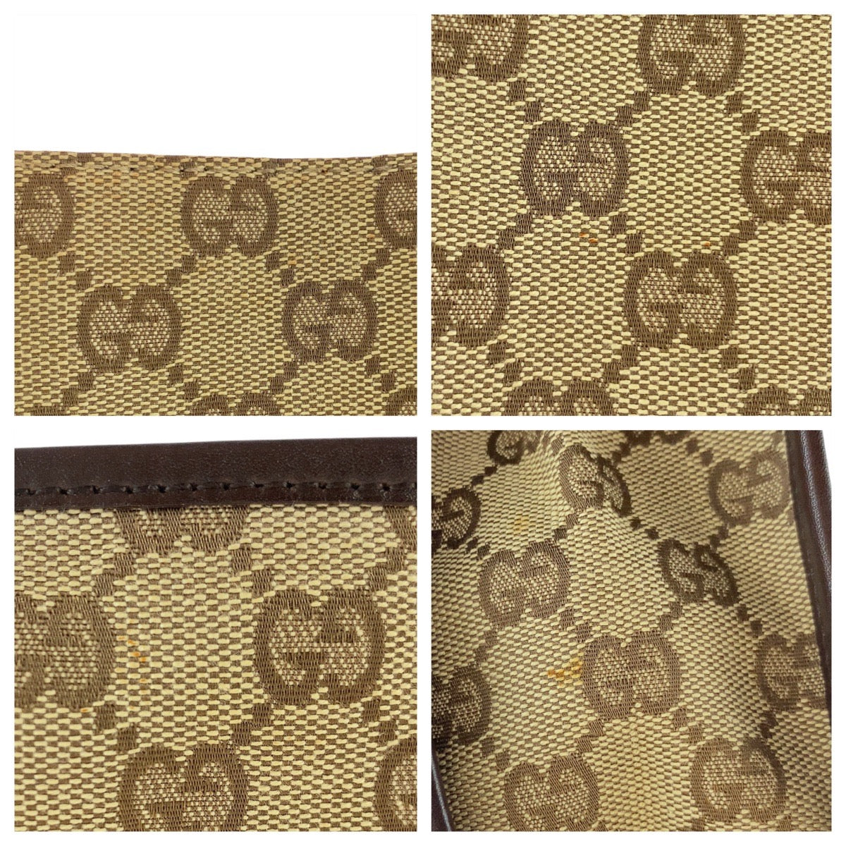 Gucci GG Canvas Leather Shoulder Bag
