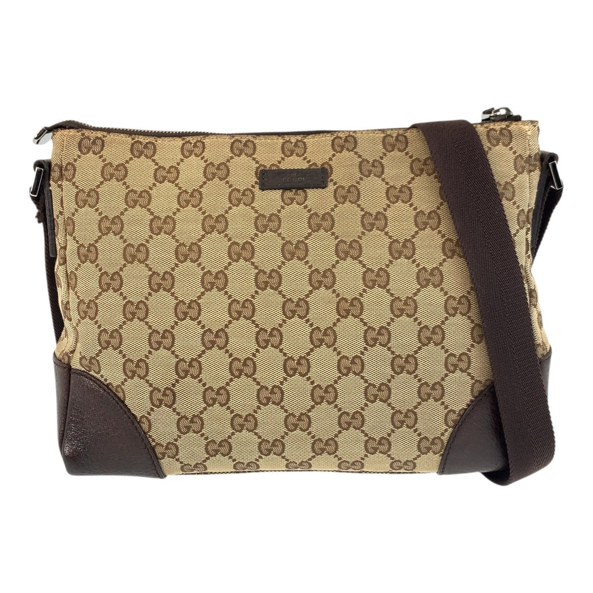 Gucci GG Canvas Leather Shoulder Bag