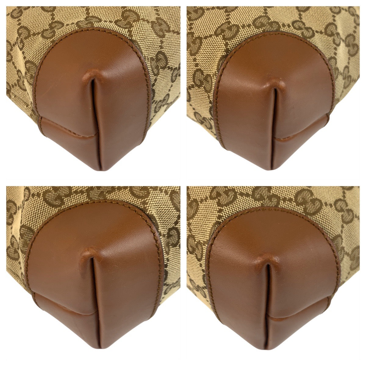 GUCCI Shoulder Bag 337598 GG canvas, leather Beige Brown SilverMetal Shoulder Bag Messenger bag Women