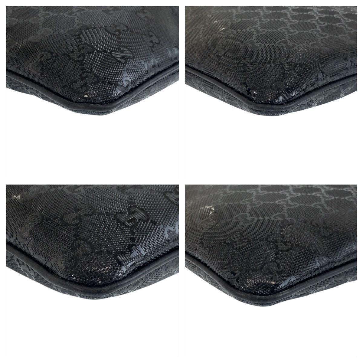 GUCCI Shoulder Bag 201446 PVC Black SilverMetal Shoulder Bag Messenger bag GG implementation Women