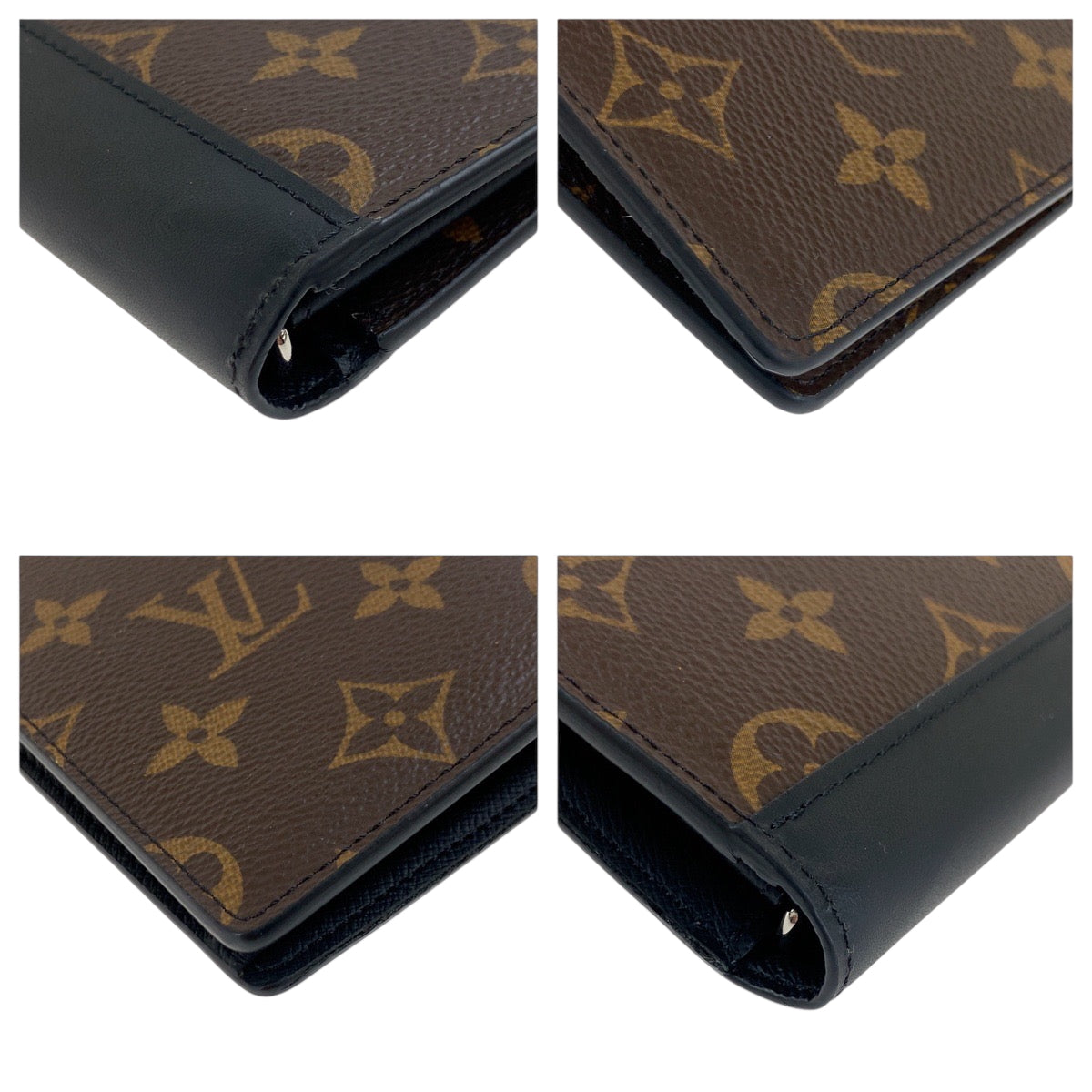 LOUIS VUITTON Long Wallet Purse M69410 PVC Brown Black SilverMetal Long Wallet Purse Monogram Macasa Portefeuille Braza mens