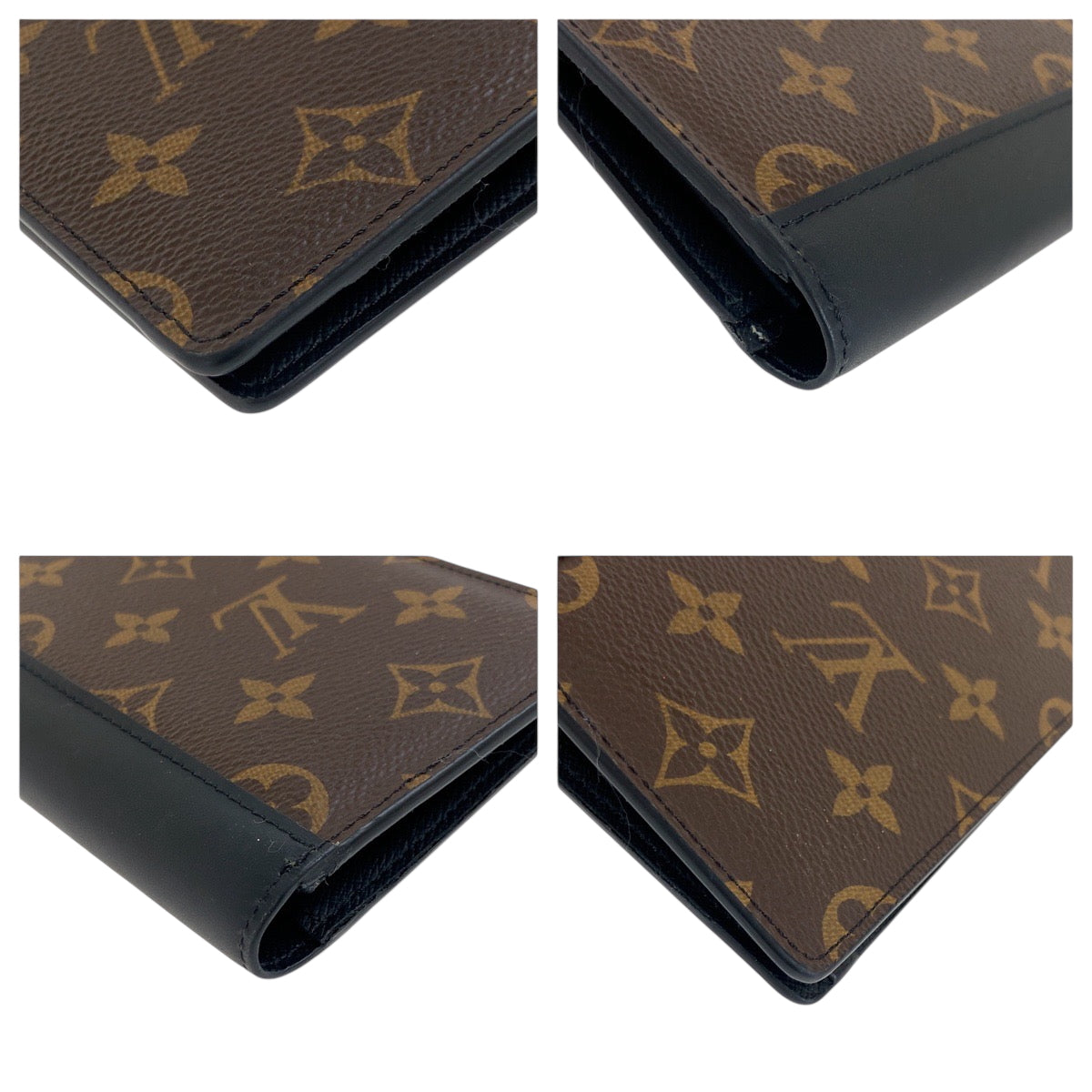 LOUIS VUITTON Long Wallet Purse M69410 PVC Brown Black SilverMetal Long Wallet Purse Monogram Macasa Portefeuille Braza mens