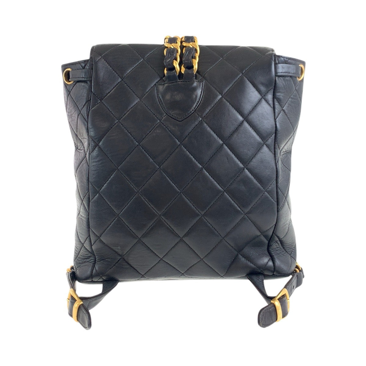 CHANEL Backpack lambskin Black Gold Metal Backpacks & Daypacks Backpacks Matrasse Double COCO Mark Turnlock Women