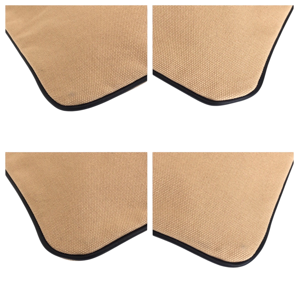 FENDI Clutch bag canvas Beige SilverMetal Clutch bag business bag pouch logo Women