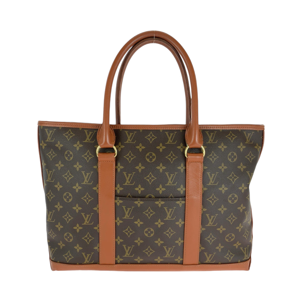LOUIS VUITTON Tote Bag M42425 PVC Brown Gold Metal Tote Bag Shoulder Bag Monogram Weekend PM mens(Unisex)