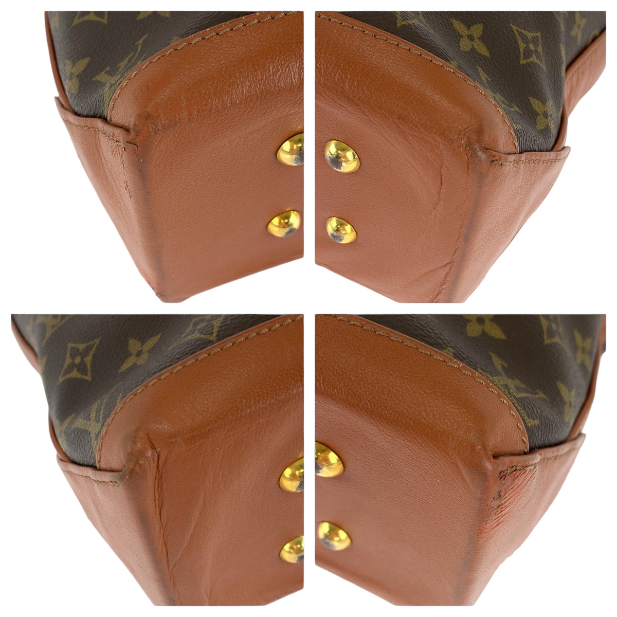 LOUIS VUITTON Tote Bag M42425 PVC Brown Gold Metal Tote Bag Shoulder Bag Monogram Weekend PM mens(Unisex)