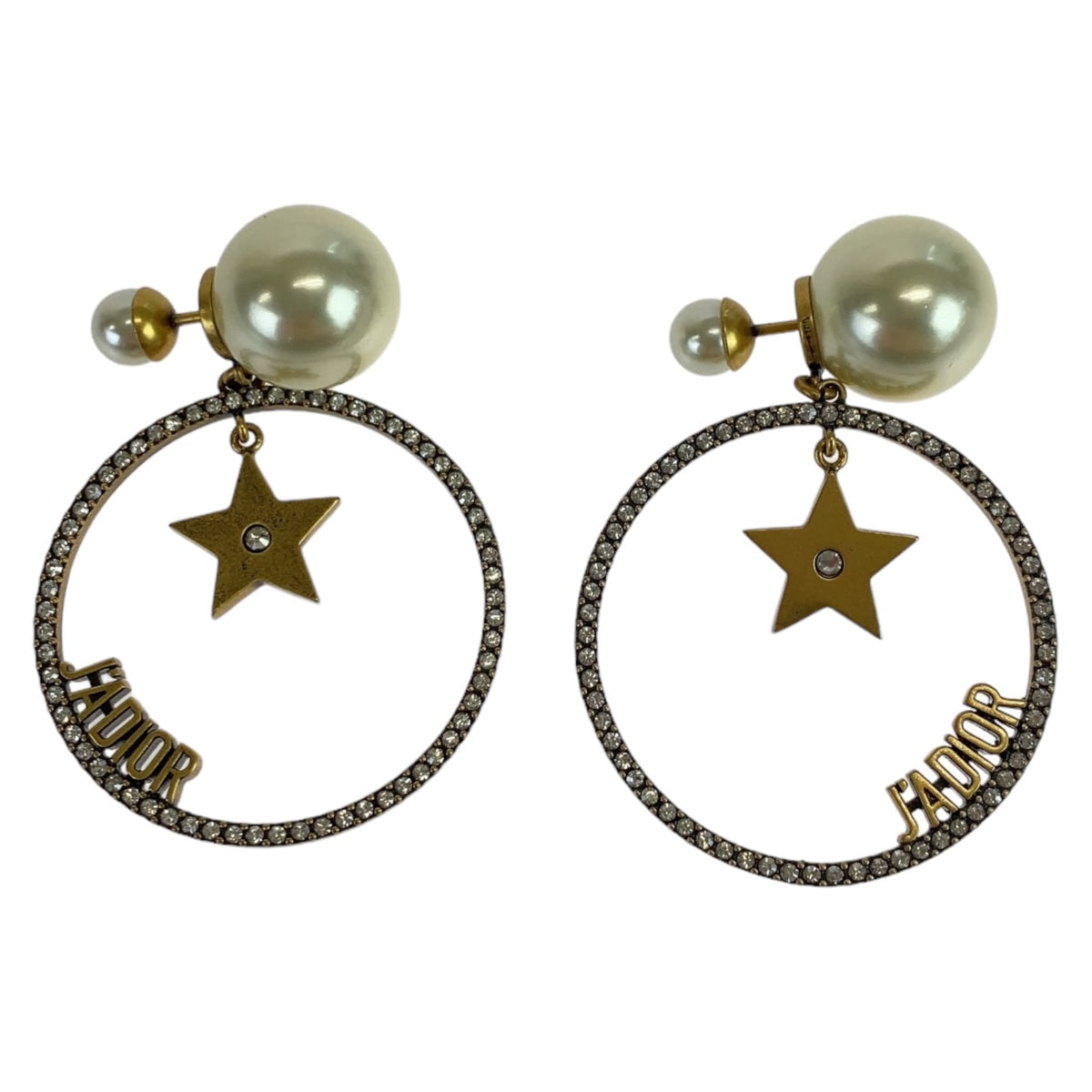 Dior Pierce Faux pearl, metal gold Pierce fake pearl JA DIOR Women