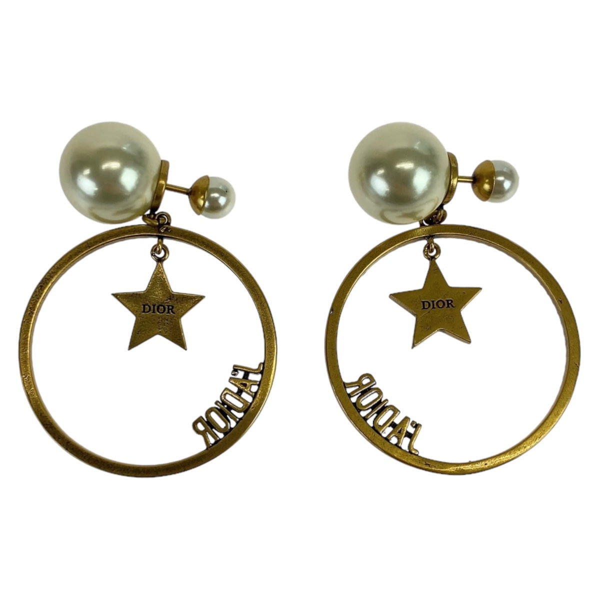 Dior Pierce Faux pearl, metal gold Pierce fake pearl JA DIOR Women