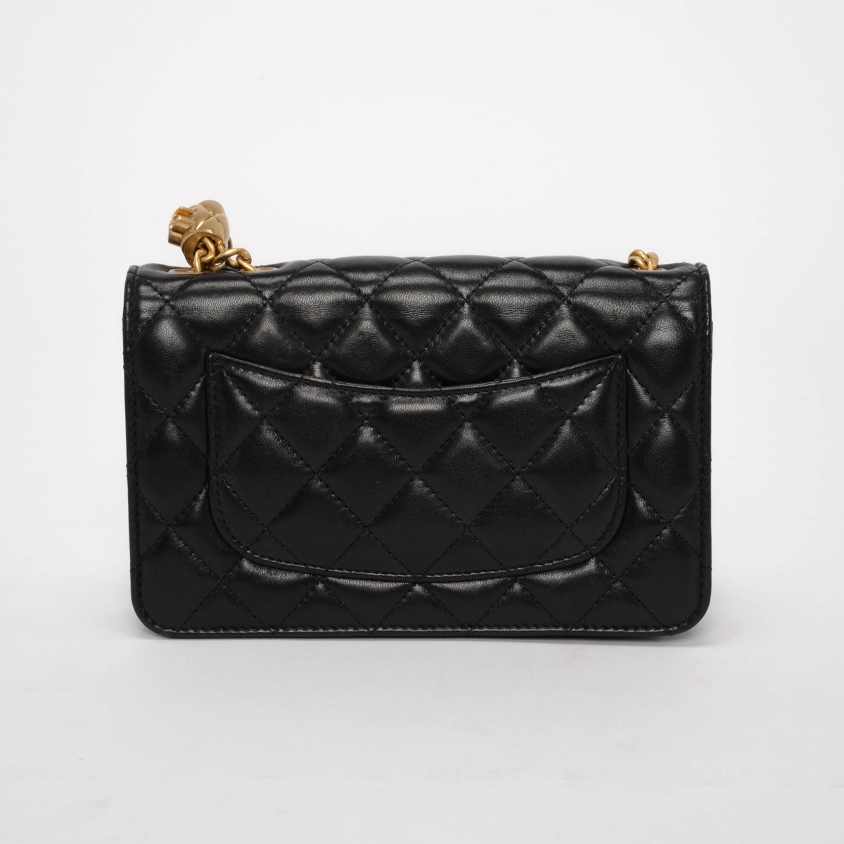Chanel Black Quilted Lambskin Pillow Crush Wallet On Chain Crossbody