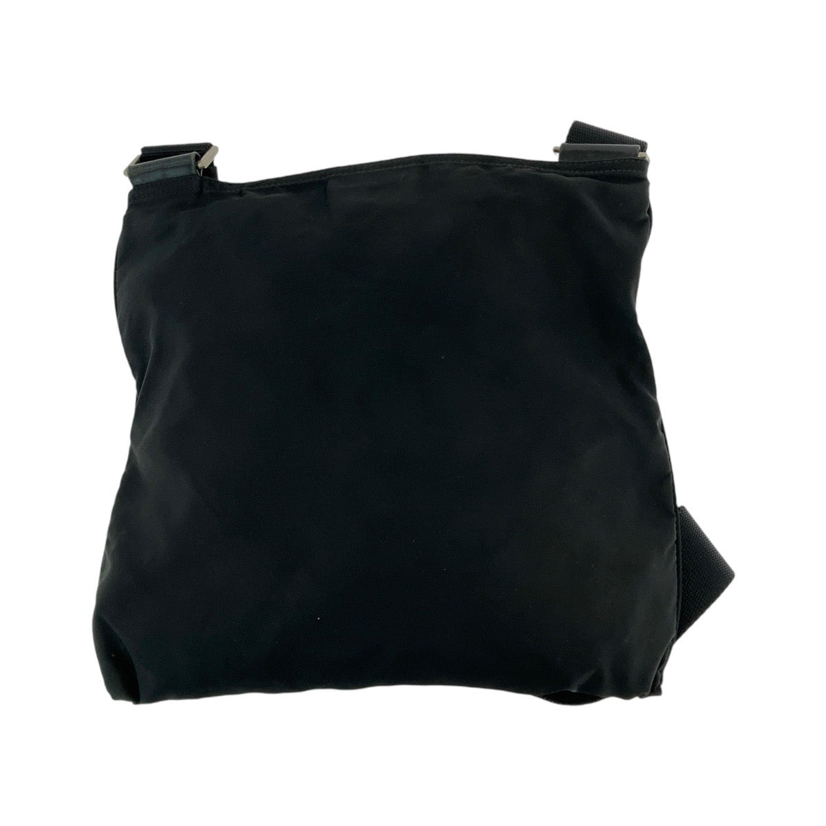 PRADA Shoulder Bag Nylon Black SilverMetal Shoulder Bag pochette Test Triangle With logo Women