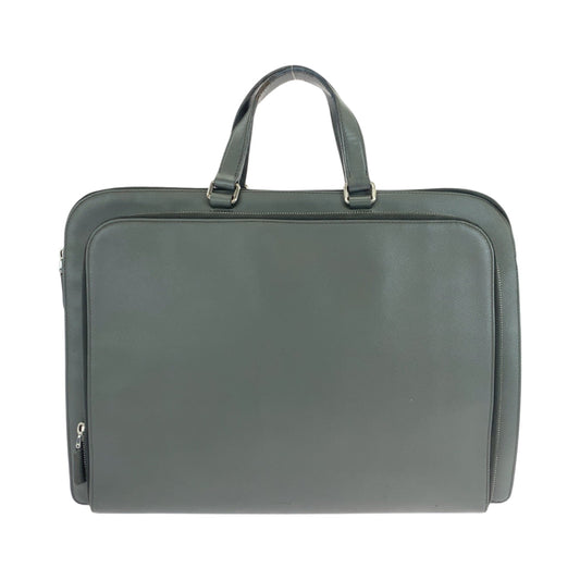 PRADA Business bag VR0078  leather Grey SilverMetal Business bag handbag Safiano Triangle With logo Women