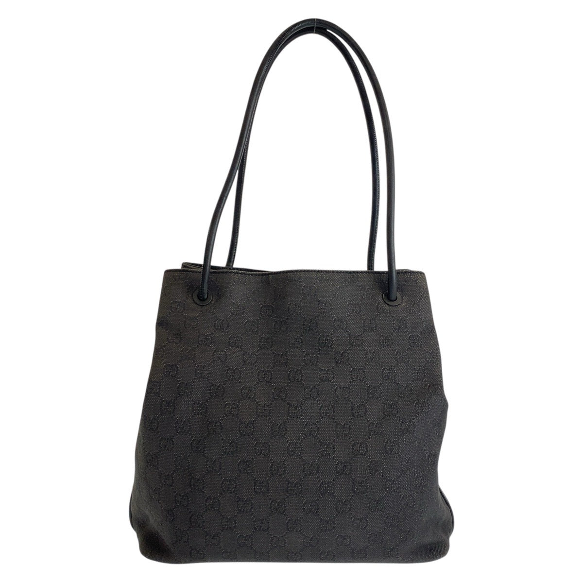 GUCCI Shoulder Bag 101341 GG canvas, leather black Women