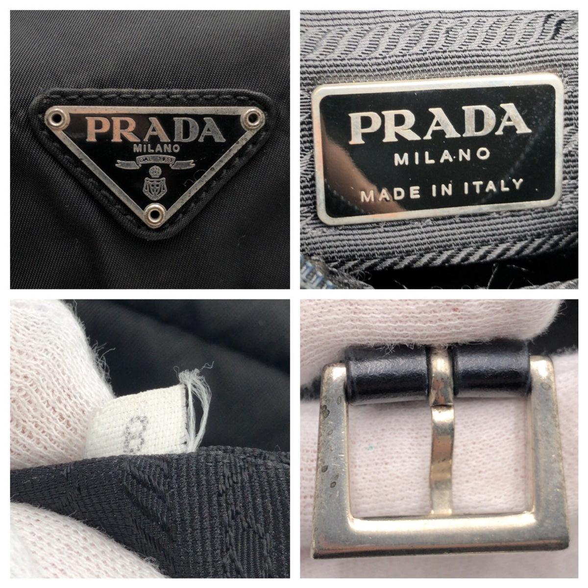 PRADA Shoulder Bag Nylon Black black Shoulder Bag Pochette Unisex Test Triangular logo Women