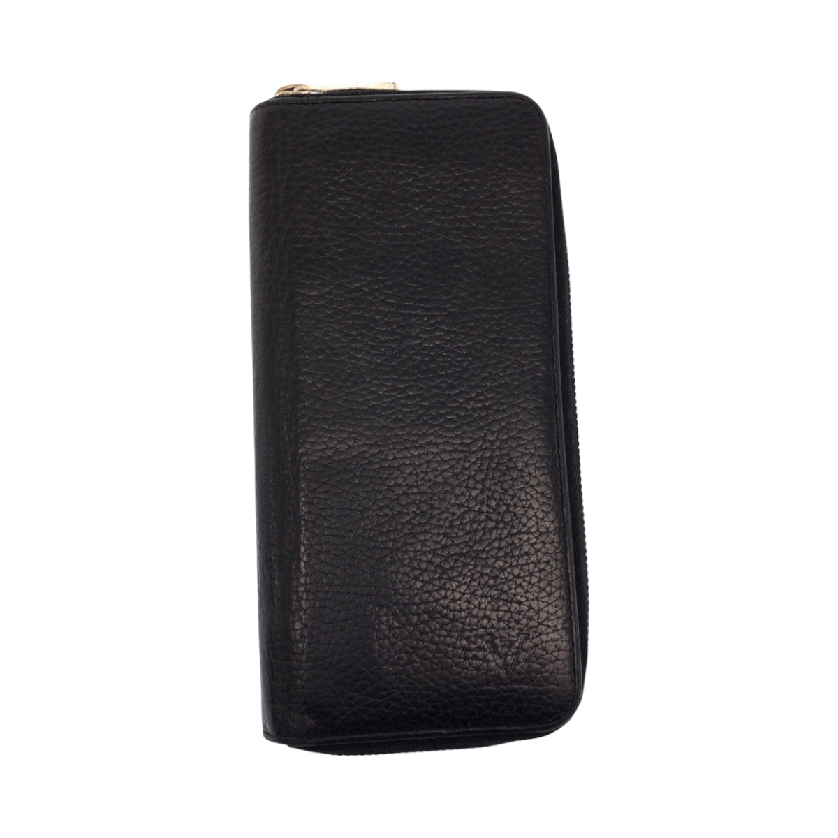 LOUIS VUITTON Long Wallet Purse M58412 leather Black SilverMetal Long Wallet Purse Zip Around Zippy Wallet Vertical mens