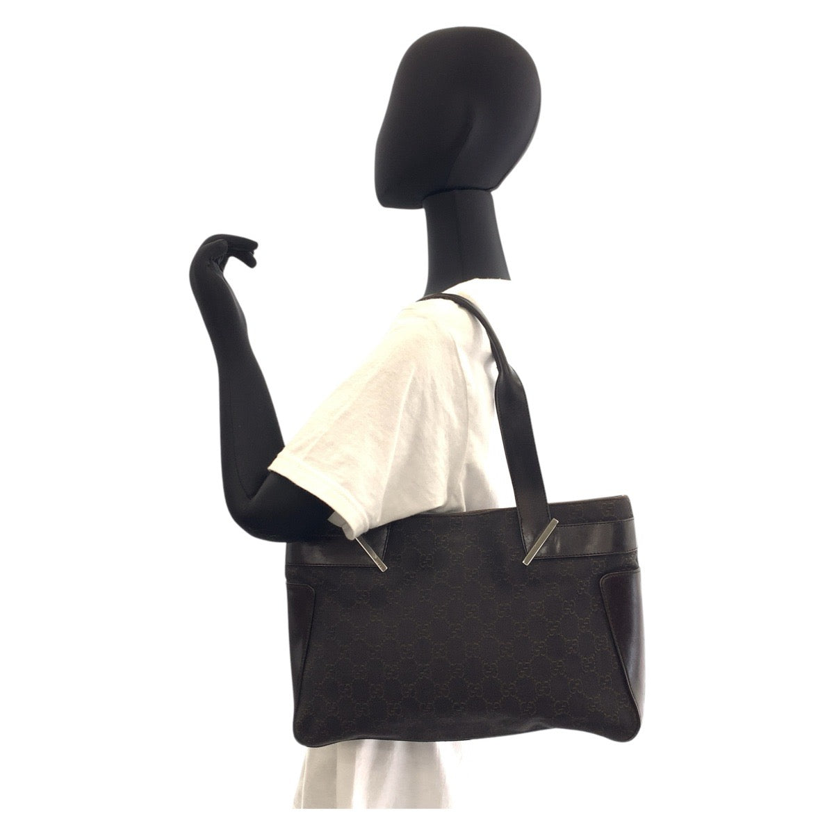 GUCCI Tote Bag 73983 GG canvas, leather Brown Tote Bag Shoulder Bag Women