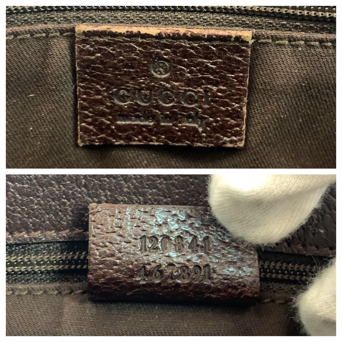 GUCCI Shoulder Bag 120841 GG canvas Brown Silver Metal Shoulder Bag pochette Women